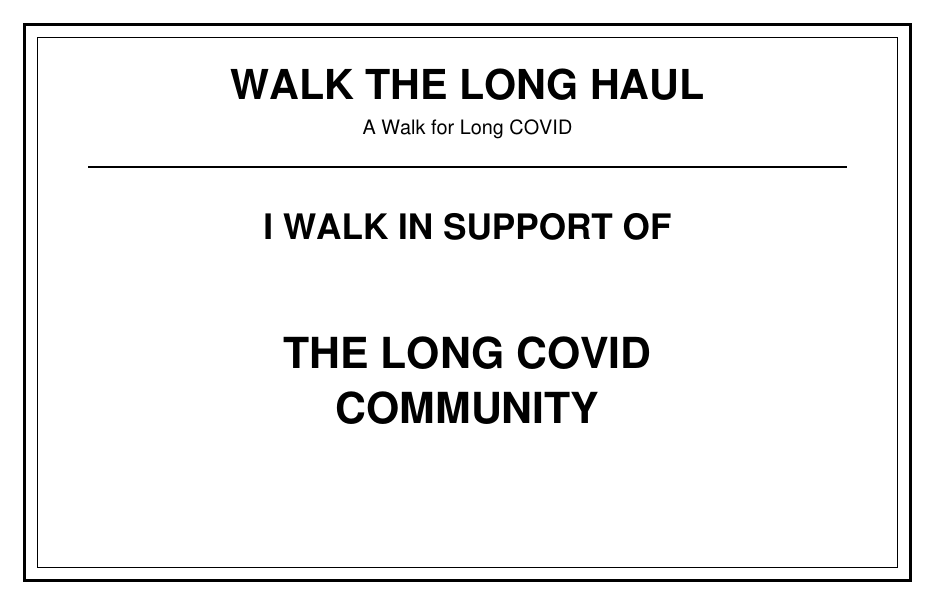 Printable bib: I walk in support of